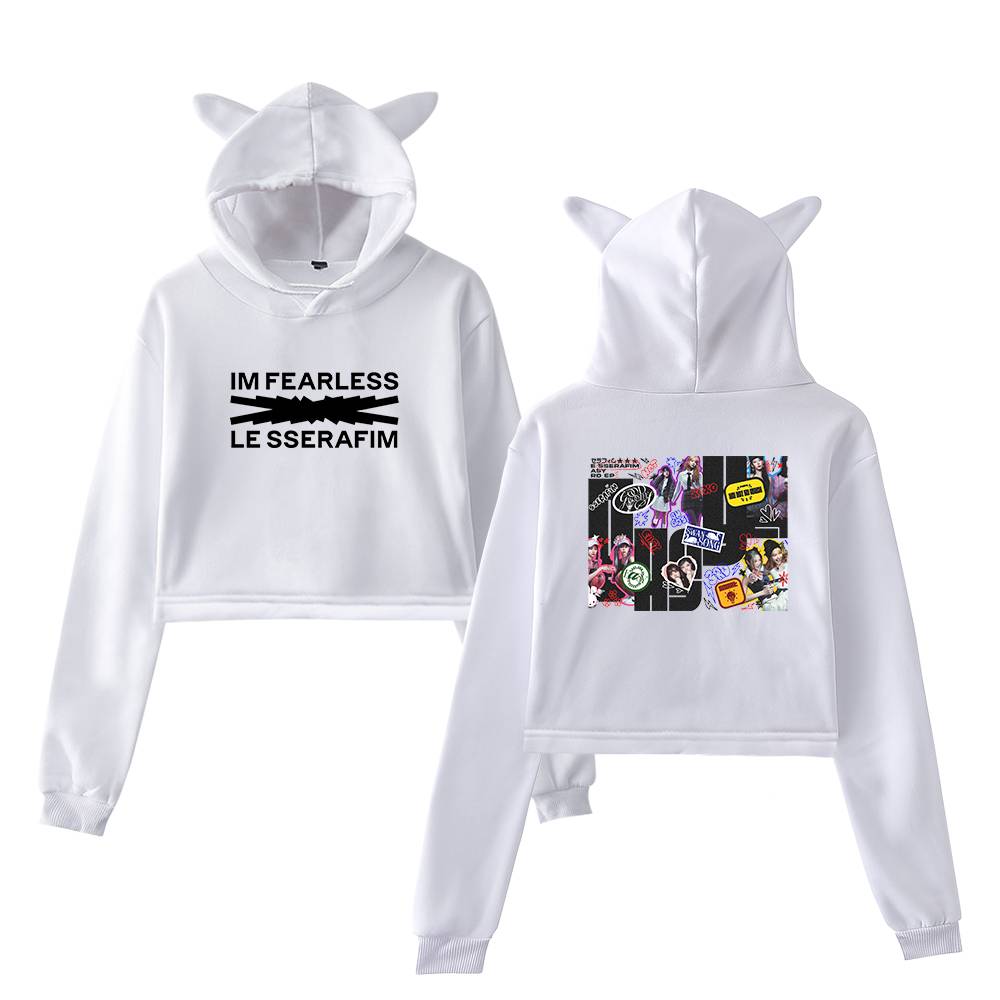 Le Sserafim Cropped Hoodie