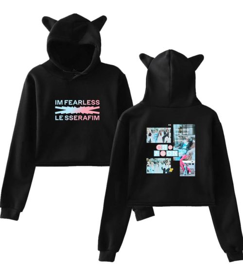 Le Sserafim Cropped Hoodie #4