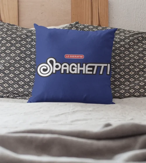 Le Sserafim Spaghetti Wordmark Pillow Case #1